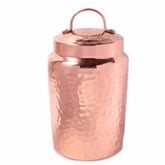 Isha Life Hammered Copper Container with Lid - Safuron Naturals
